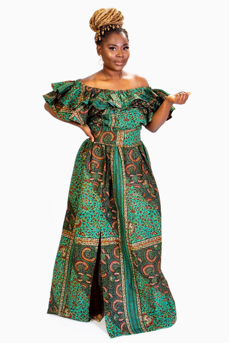 OLORI TWO PEICE SET (GREEN)