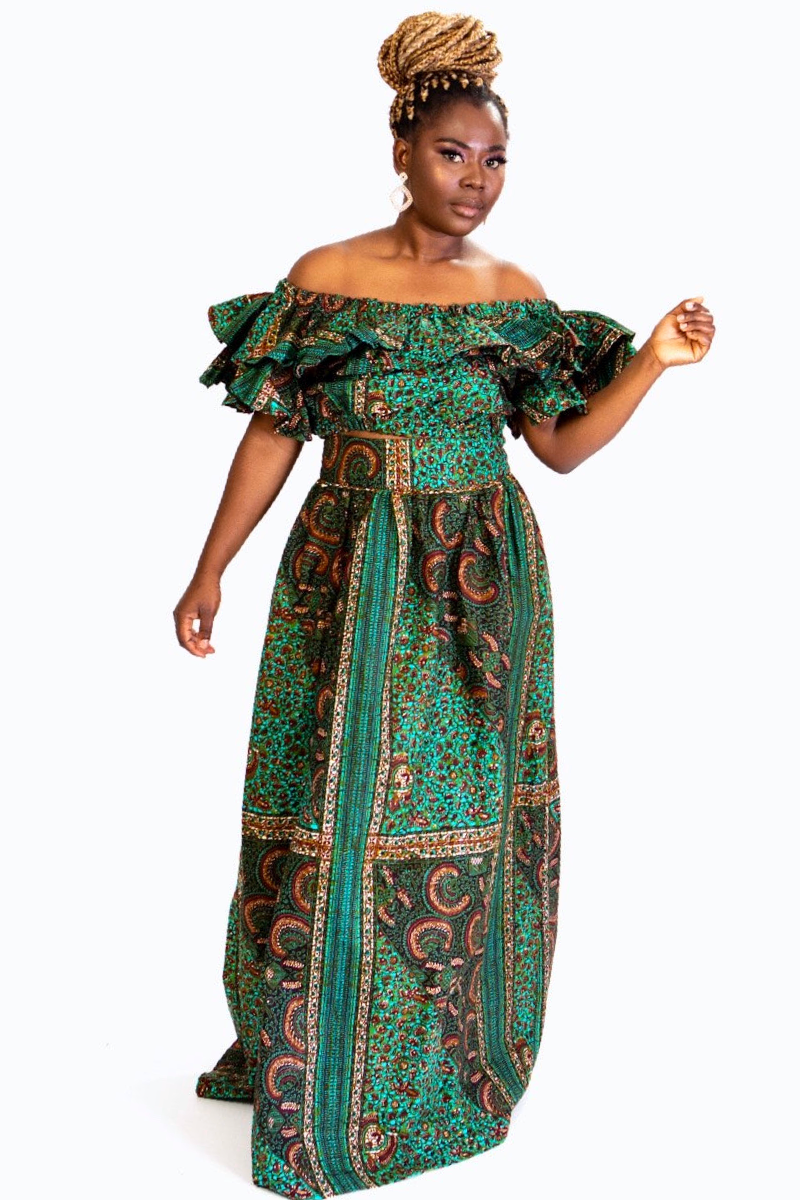 OLORI TWO PEICE SET (GREEN)